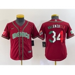 Youth Mexico Baseball #34 Fernando Valenzuela 2023 Red World Classic Stitched Jersey9