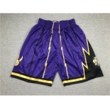 Men's Toronto Raptors Purple Hardwood Classics Soul Swingman Throwback Shorts