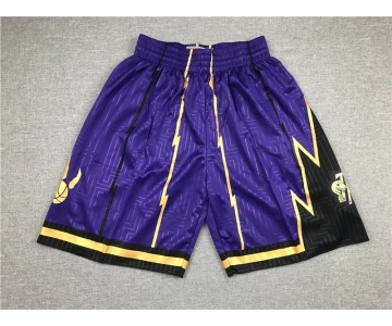 Men's Toronto Raptors Purple Hardwood Classics Soul Swingman Throwback Shorts