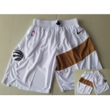 Men's Toronto Raptors White Nike Swingman Shorts