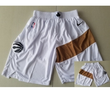 Men's Toronto Raptors White Nike Swingman Shorts