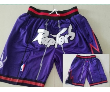 Toronto Raptors Purple Throwback Short