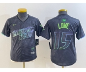 Women's Tampa Bay Rays #15 Josh Lowe Charcoal 2024 City Connect Limited Stitched Jersey