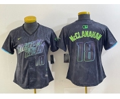 Women's Tampa Bay Rays #18 Shane McClanahan Charcoal 2024 City Connect Limited Cool Base Jersey