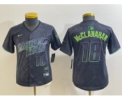 Women's Tampa Bay Rays #18 Shane McClanahan Number Charcoal 2024 City Connect Limited Stitched Jersey