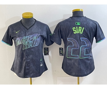 Women's Tampa Bay Rays #22 Jose Siri Charcoal 2024 City Connect Limited Stitched Jersey