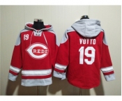 Men's Cincinnati Reds #19 Joey Votto Red Ageless Must-Have Lace-Up Pullover Hoodie