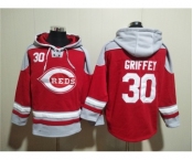 Men's Cincinnati Reds #30 Ken Griffey Jr. Red Ageless Must-Have Lace-Up Pullover Hoodie