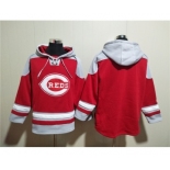 Men's Cincinnati Reds Blank Red Ageless Must-Have Lace-Up Pullover Hoodie