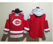 Men's Cincinnati Reds Blank Red Ageless Must-Have Lace-Up Pullover Hoodie