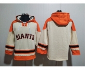 Men's San Francisco Giants Blank Cream Ageless Must-Have Lace-Up Pullover Hoodie