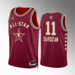 Men 2024 All Star #11 DeMar DeRozan Crimson Stitched Basketball Jersey