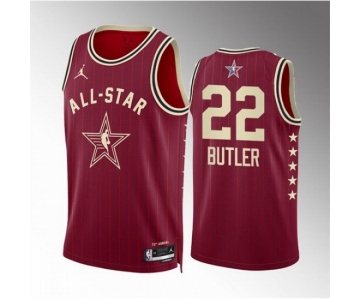 Men 2024 All Star #22 Jimmy Butler Crimson Stitched Basketball Jersey