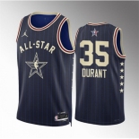 Men 2024 All Star #35 Kevin Durant Navy Stitched Basketball Jersey