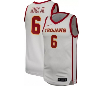 NBA Trojans #6 JAMES JR. White Jerseys