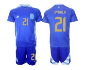 Men's Argentina #21 Dybala Blue 2024-25 Away SoccerJersey Suit