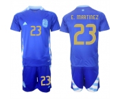 Men's Argentina #23 Emiliano Martínez Blue 2024-25 Away SoccerJersey Suit