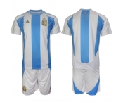 Men's Argentina Blank White Blue 2024-25 Home SoccerJersey Suit