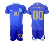 Men's Argentina Custom Blue 2024-25 Away SoccerJersey Suit