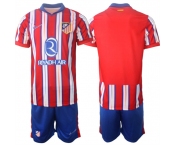 Men's Atlético de Madrid Custom 2024-25 Red White Home Soccer Jersey Suit