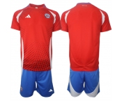 Men's Chile Custom 2024-25 Red Home Soccer Jersey Suit