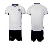 Men's England Blank 2024-25 White Home Soccer Jersey Suit