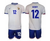 Men's France #12 Henry White 2024-25 Away Soccer Jersey Suit