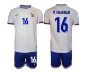 Men's France #16 Steve Mandanda White 2024-25 Away Soccer Jersey Suit