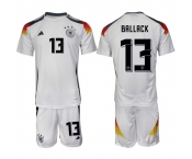 Men's Germany #13 Michael Ballack White 2024-25 Home Soccer Jersey Suit