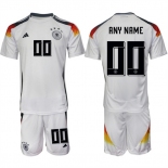 Men's Germany Custom White 2024-25 Home Soccer Jersey Suit