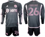 Men's Inter Miami CF #26 Gregore 2023-24 Black Away Soccer Jersey Suit