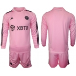 Men's Inter Miami CF Blank 2023-24 Pink Home Soccer Jersey Suit