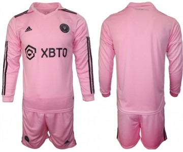 Men's Inter Miami CF Blank 2023-24 Pink Home Soccer Jersey Suit