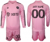 Men's Inter Miami CF Custom 2023-24 Pink Home Soccer Jersey Suit