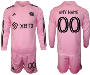 Men's Inter Miami CF Custom 2023-24 Pink Home Soccer Jersey Suit