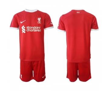 Men's Liverpool Blank 2023-24 Red Home Soccer Jersey