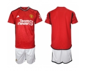 Men's Manchester United Blank Red 2023-24 Home Soccer Jersey