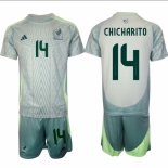 Kid Mexico #14 Chicharito 2024 Away Soccer