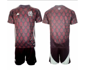 Kid Mexico Blank 2024 Soccer Short Sleeve Jersey