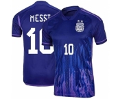 Men Argentina #10 Lion Messi Purple Blue 2024 Soccer Jersey