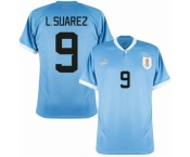 Men Uruguay #9 Luis Suarez Soccer 2024 Jersey Blue .