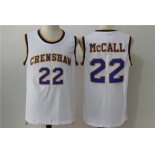 Crenshaw 22 McCall White Stitched Movie Jersey