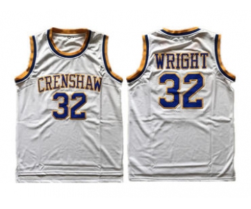 Crenshaw Love And Baskeball 32 Monica Wright White Stitched Movie Jersey