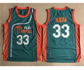 Flint Tropics 33 Jackie Moon Teal Semi Pro Movie Stitched Basketball Jersey