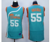 Flint Tropics 55 Vakidis Teal Semi Pro Movie Stitched Basketball Jersey