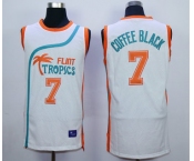 Flint Tropics 7 Coffe Black White Semi Pro Movie Stitched Basketball Jersey