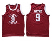 Hillman College Theater #9 Dwayne Wayne Red Mesh Stitched Movie Jersey