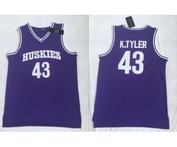 Huskies The 6th Marlon Wayans 43 Kenny Tyler Purple Stitched Movie Basketball Jersey