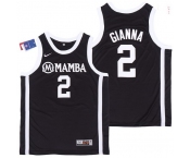 Men's Mamba #2 Gianna Black College Basketball Swingman Stitched Nike Jersey