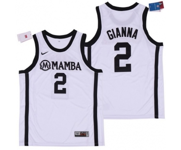 Men's Mamba #2 Gianna White College Basketball Swingman Stitched Nike Jersey